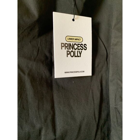 Princess Polly Womens Black Sleeveless Mini Dress With Back Tie Detail Size 12 - Picture 2 of 5